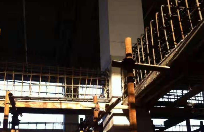 儋州一厂房梁柱截面加大施工